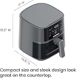Chefman Air Fryer – 4 QT Compact Airfryer for Quick & Easy Meals, Features Hi-Fry Technology for Extra Crisp, Easy-View Window, Touch Controls with 4 Presets, Nonstick & Dishwasher Safe Basket - Grey (Renewed) — image 8