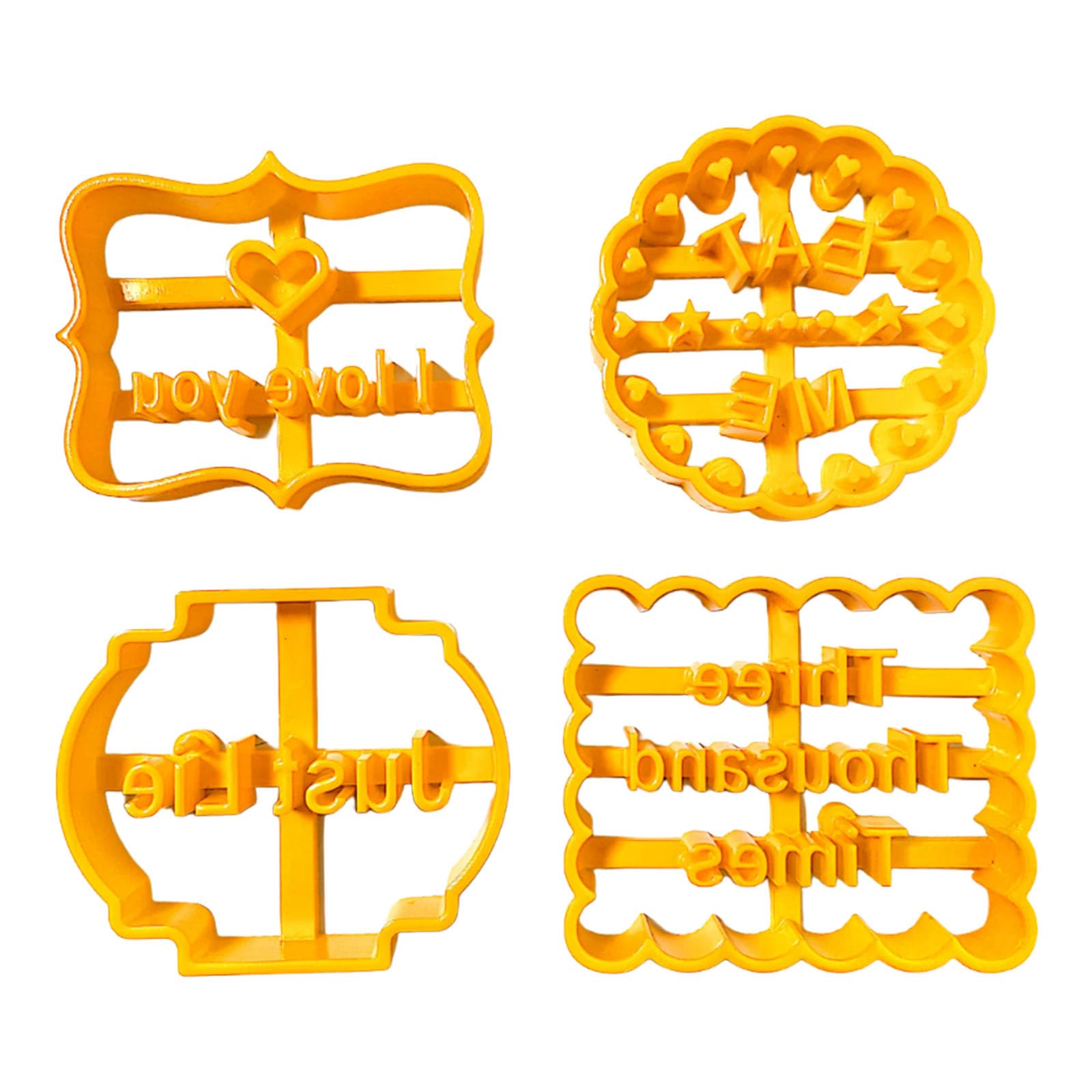 Tsophreniq 4PCS Nonstick ABS Baking Stamp Festival Shape for Kids Activity Holiday Treats Family Bondings and Craft Cookie Holiday Themed Baking Accessories