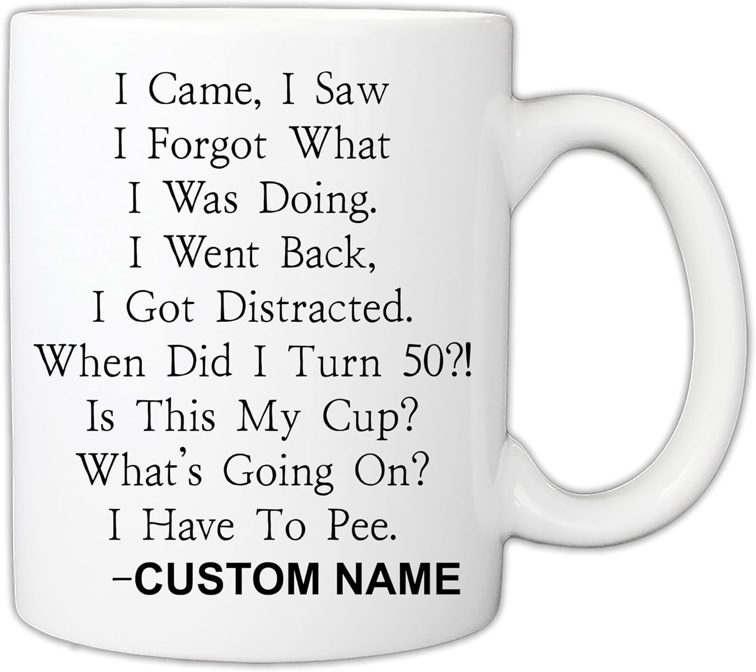Custom 50th Birthday Gifts, Personalized Birthday Mug for