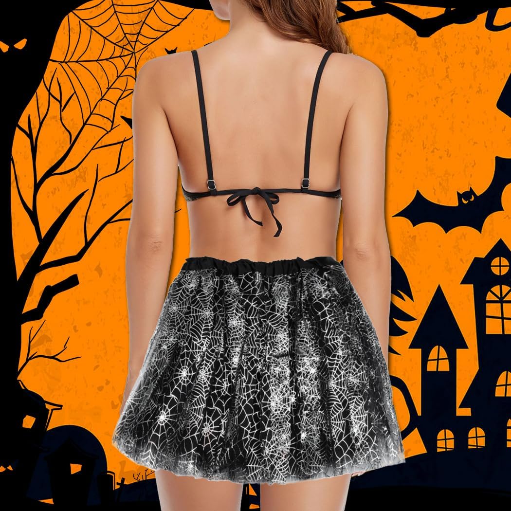 Halloween Tutu Skirt Women Tulle Tutus Adult Elastic Dance Skirts Layered Tutu for Easter Costume Performance Cosplay - Image 4