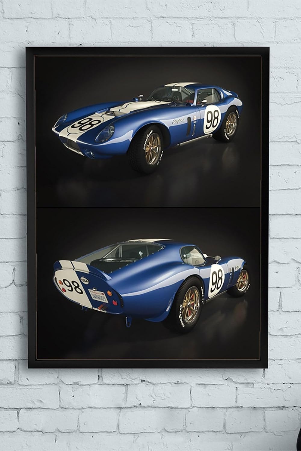 Postermanya (pster13252) Shelby Cobra Daytona Coupe Araba Çerçeveli Tablo 2 (21x30cm)
