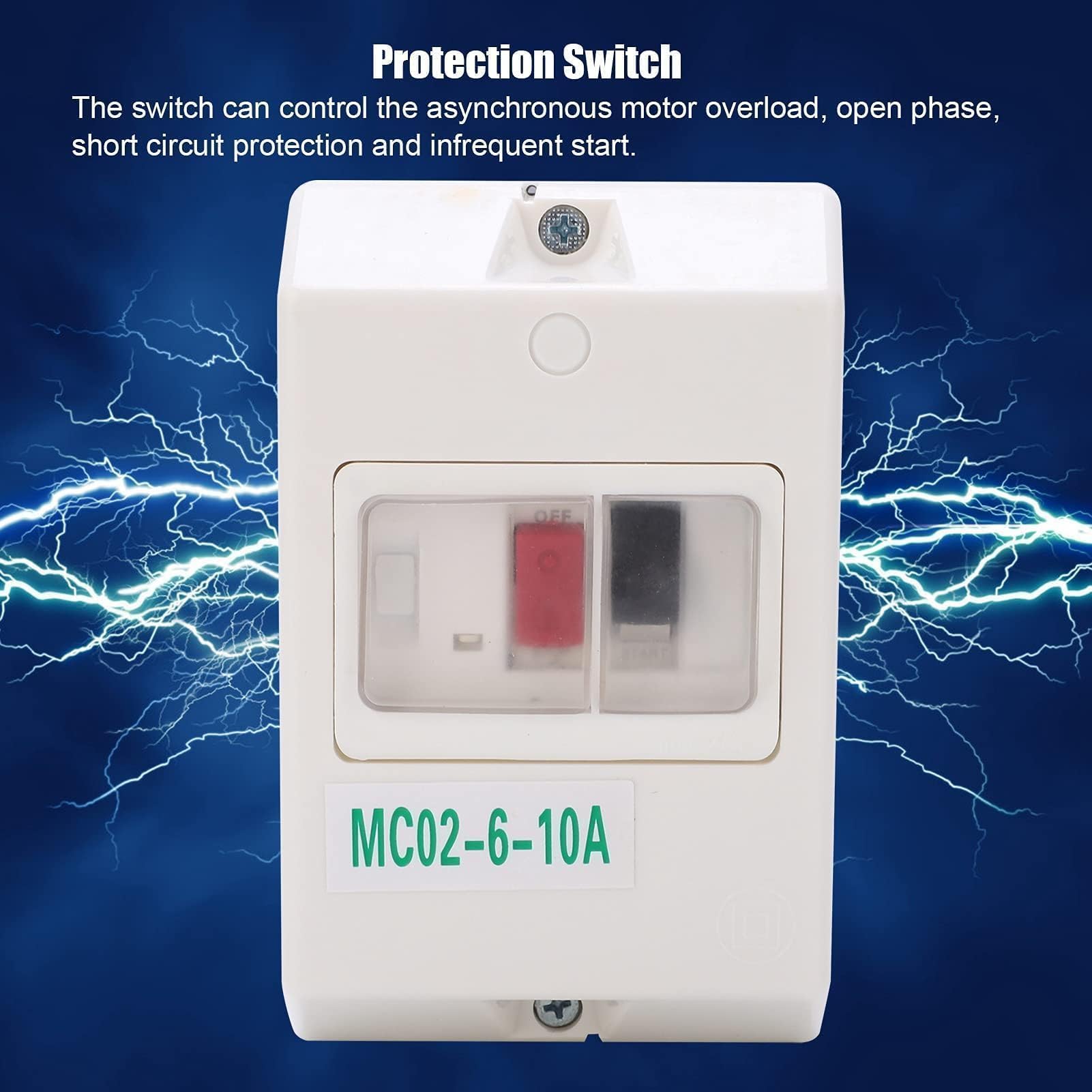 MC02-6-10A Commutateur Protection Moteur 220V 380V Disjoncteur étanche ABS 50/60Hz