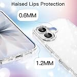 JETech Glitter Case for iPhone 17 6.3-Inch, Bling Sparkle Shockproof Phone Bumper Cover, Cute Sparkly for Women and Girls (Clear)