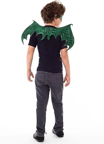 Miniatura 2 de little adventures - máscara y peluca de dragón, reversible, para niños y niñas, Unitalla, Verde