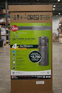 Rheem 50 Gallon ProTerra Hybrid Heat Pump Water Heater - Smart WiFi, 4X Efficiency, 10-Year Warranty