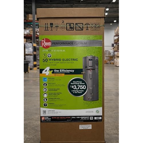 Rheem 50 Gal. Smart High Efficiency Hybrid Heat Pump Water Heater with 10-Year Warranty