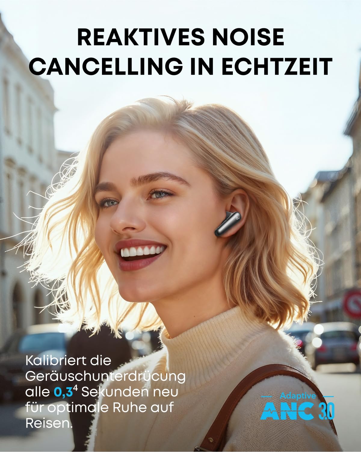soundcore Liberty 4 Pro von Anker,kabellose Earbuds mit Noise Cancelling,7 Sensoren und ANC in Echtzeit, 2×schneller Laden, HiFi Musik auf Studio-Niveau, klare Anrufe mit 6 Mikrofonen(Generalüberholt)