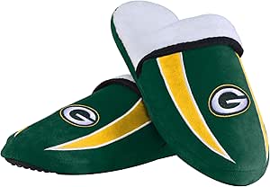 FOCO Men's NFL Team Logo Sherpa Slide Slippers
