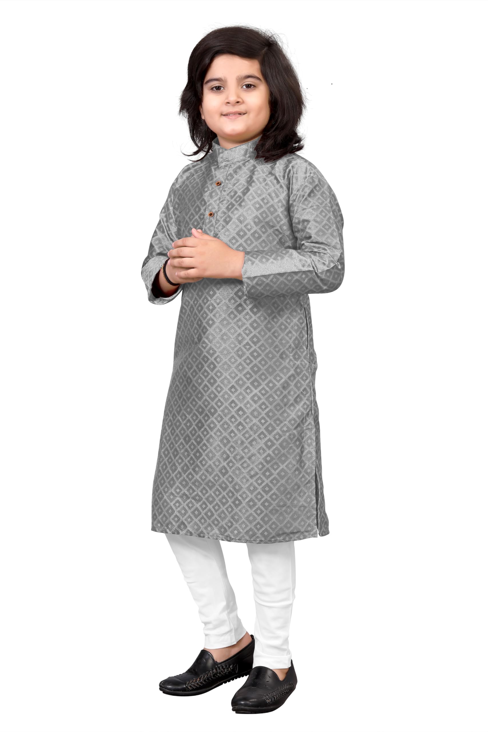 Trustous Kurta pyjama for boys in silk pattern Best colours - Image 3 thumbnail