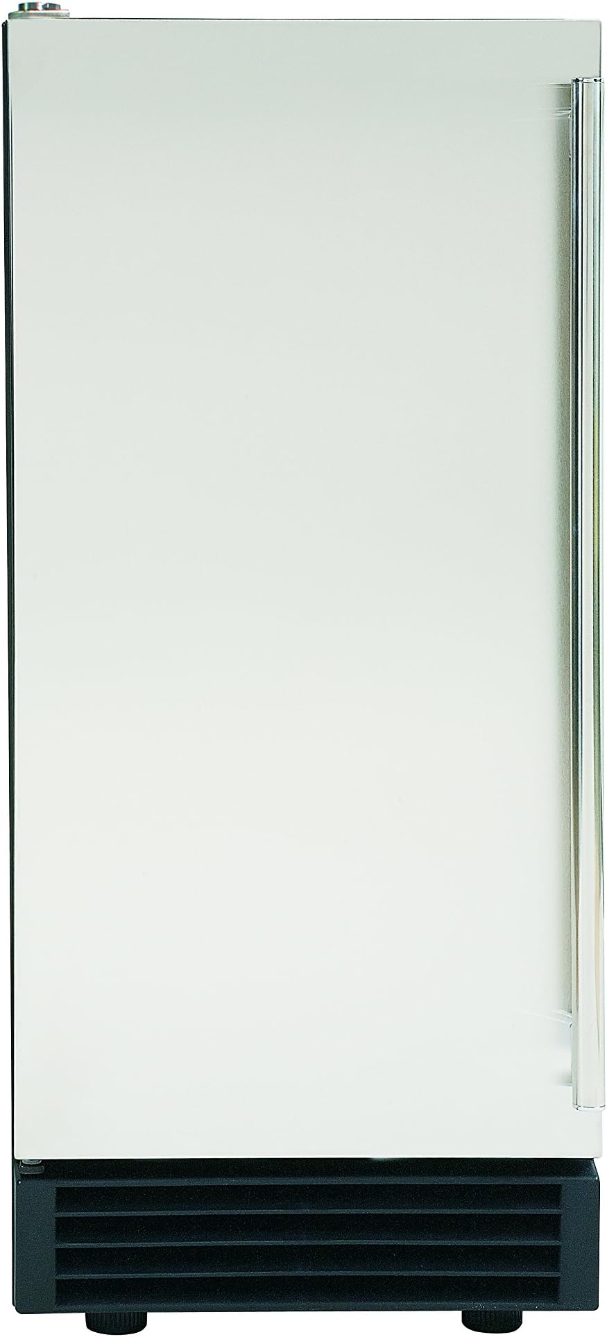 Maxx Ice MIM50P 65Lb Premium Clear Ice Cube Maker Machine with Drain Pump Blue LED and Built-in Undercounter or Freestanding Household Residential or Commercial Use, 15 Inch Wide, Silver