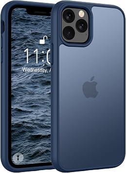 Andwing Matte Case for iPhone 11 Pro Max 6.5 Inch Military Standard Drop Protection Mobile Phone Case for iPhone 11 Pro Max Matte Translucent Back Protective Case Anti-Fingerprint Dark Blue