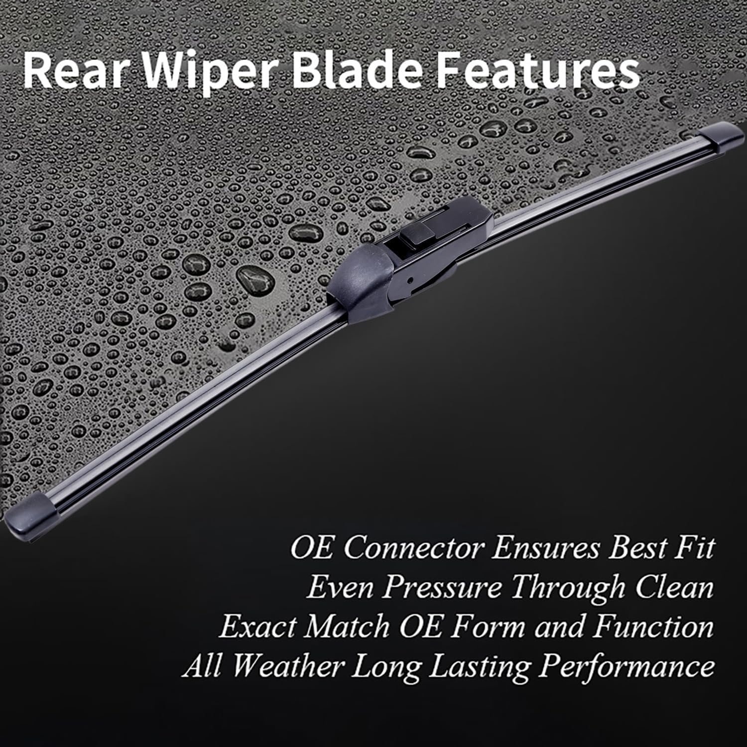 Windshield Wiper Blades Set for 2024-2025 Hyundai Santa Fe - Front & Rear Complete Kit - All Weather Beam Style Wipers - Easy Installation