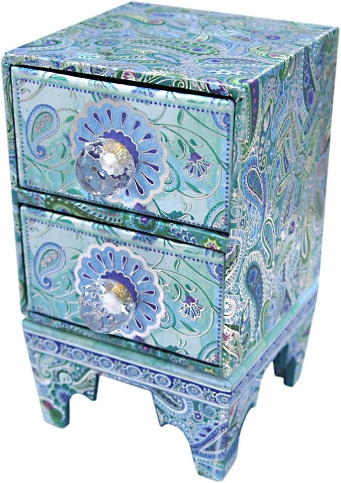 Punch Studio Mini Chest-Paisley Peacock 44012