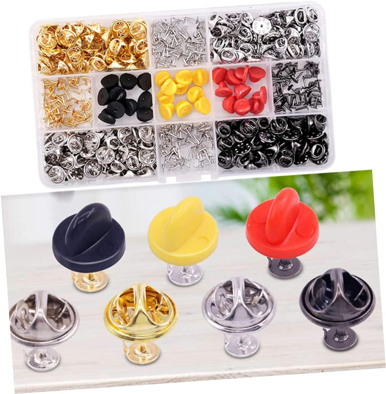 430pcs Replacement Pin Backs for Badges and Tie Tacks Locking
