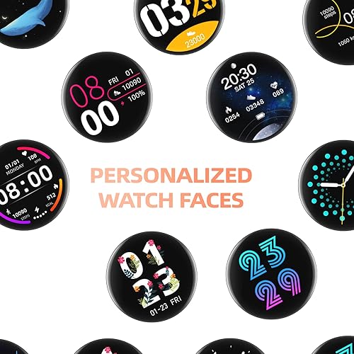 Miniatura 8 de RIVERSONG Reloj inteligente para mujer reloj inteligente compatible con iPhone Android reloj inteligente rastreador de fitness con monitor de
