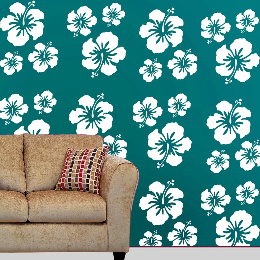 CTU UTILITIES Twin Hibiscus Design Reusable DIY Wall Stencil for Home Decoration, CST-40071, Wall Painting Stencils (16 inch x 24 inch) (B0B728MHBR) Amazon Price History, Amazon Price Tracker