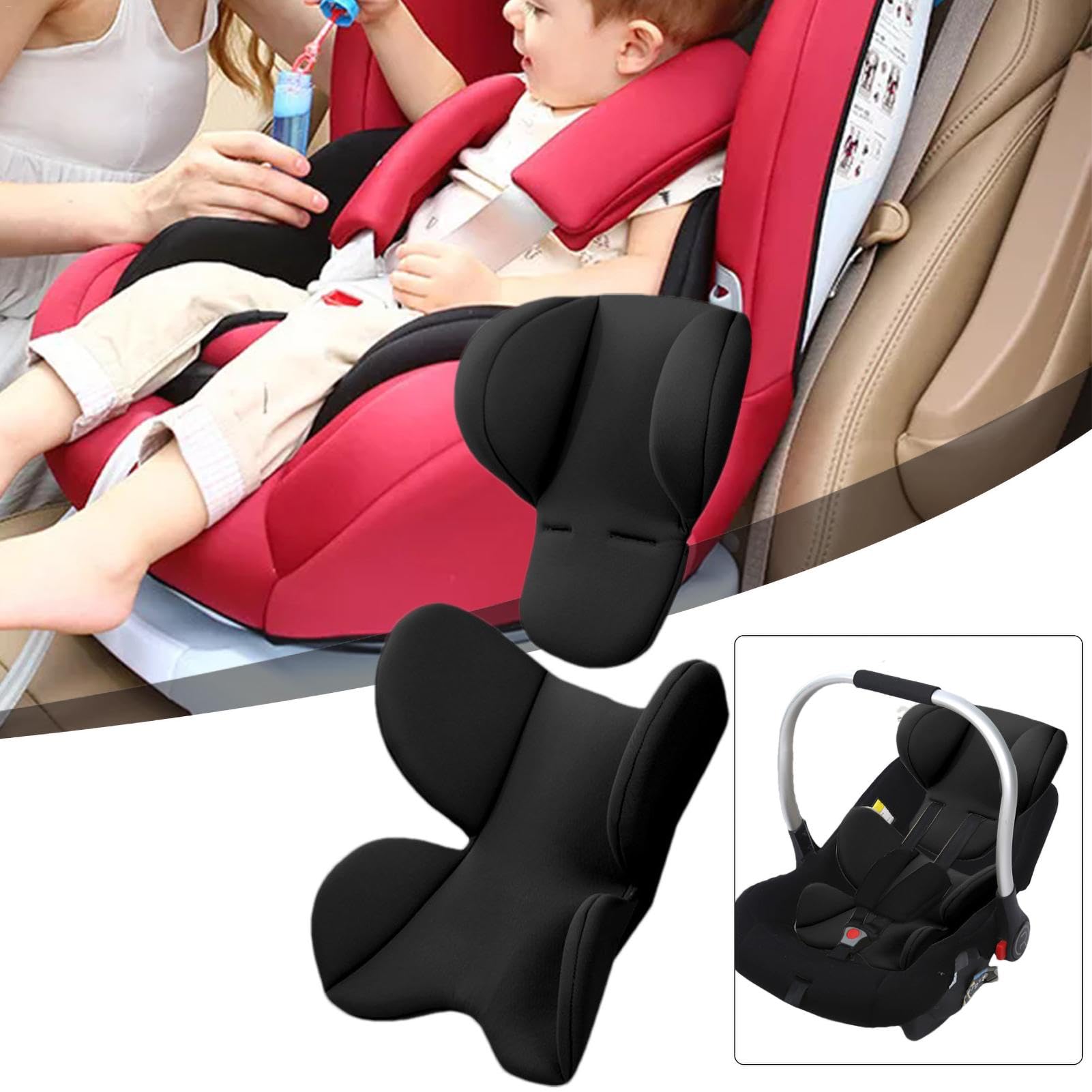 Infant Car Seat Insert, 2-in-1 Reversible Infant Car Seat Head Support For Girls