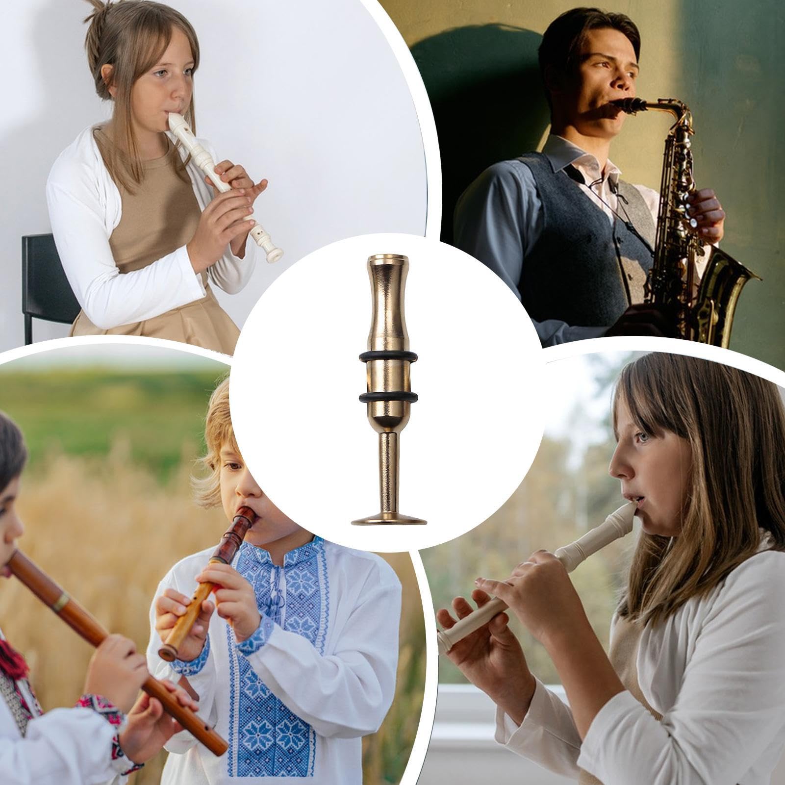 Embouchure Trainer, Lip Muscle Exerciser, Sturdy Metal Build, Strengthens Breath Control, Enhances Tone Quality, Ideal for Trumpet, Saxophone, Horn, Cornet Players 3.98 Inches Gold