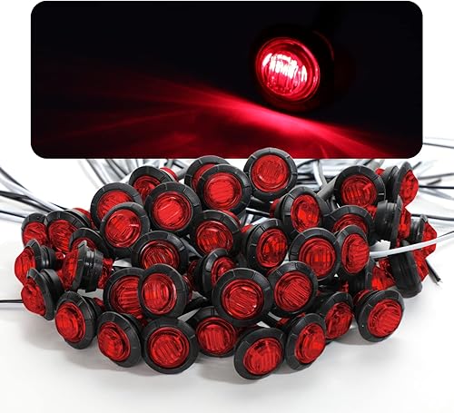 MADCATZ Meerkatt - Lámpara LED redonda pequeña y redonda de 34 pulgadas, luz LED, luz SMD, universal, camión, autobús, remolque, con ojales, 12 V CC