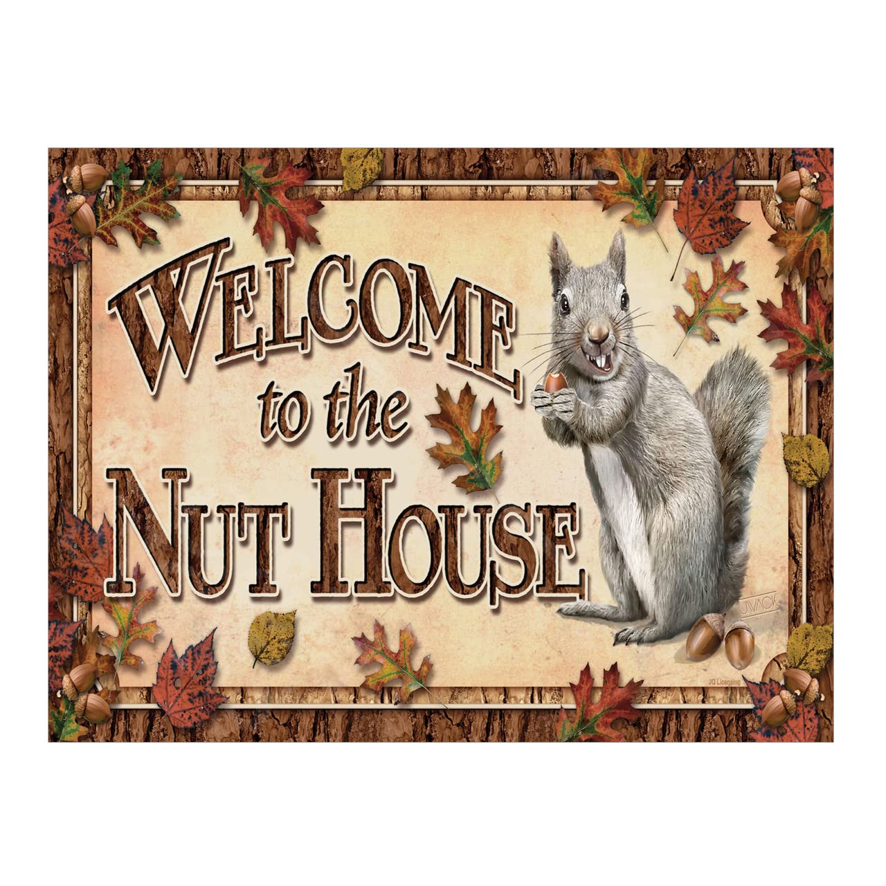 Welcome To The Nut House Funny Car Garage Sign Metal Plaque Retro Home Bar Pub Bike Man Cave Shed Garden Vintage Sign Ref313 (8x6 inches (Approx) 20cmx15cm)