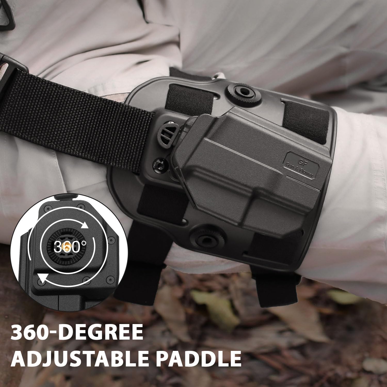 Drop Leg Holster for Taurus G2C / G3C / G2S / PT111 / PT140, Level II Retention – Optics Ready & QD Mount Options, Right Hand Thigh Holster