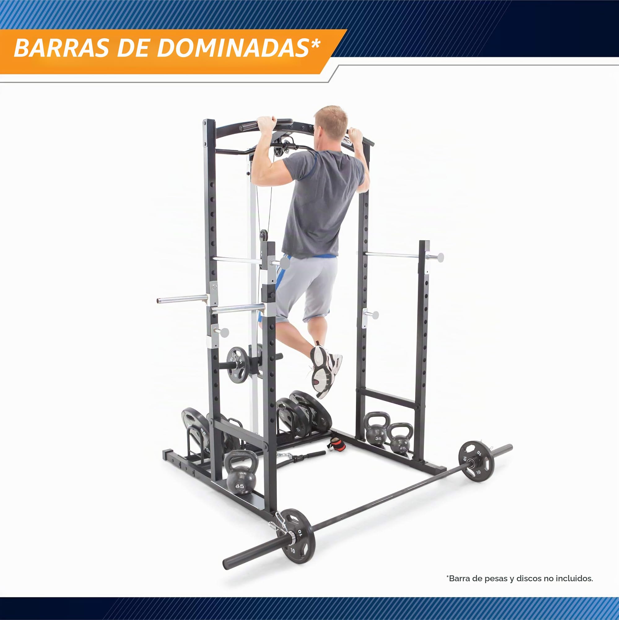 Marcy MWM-7041 estación de musculación abierta, con sistema de poleas