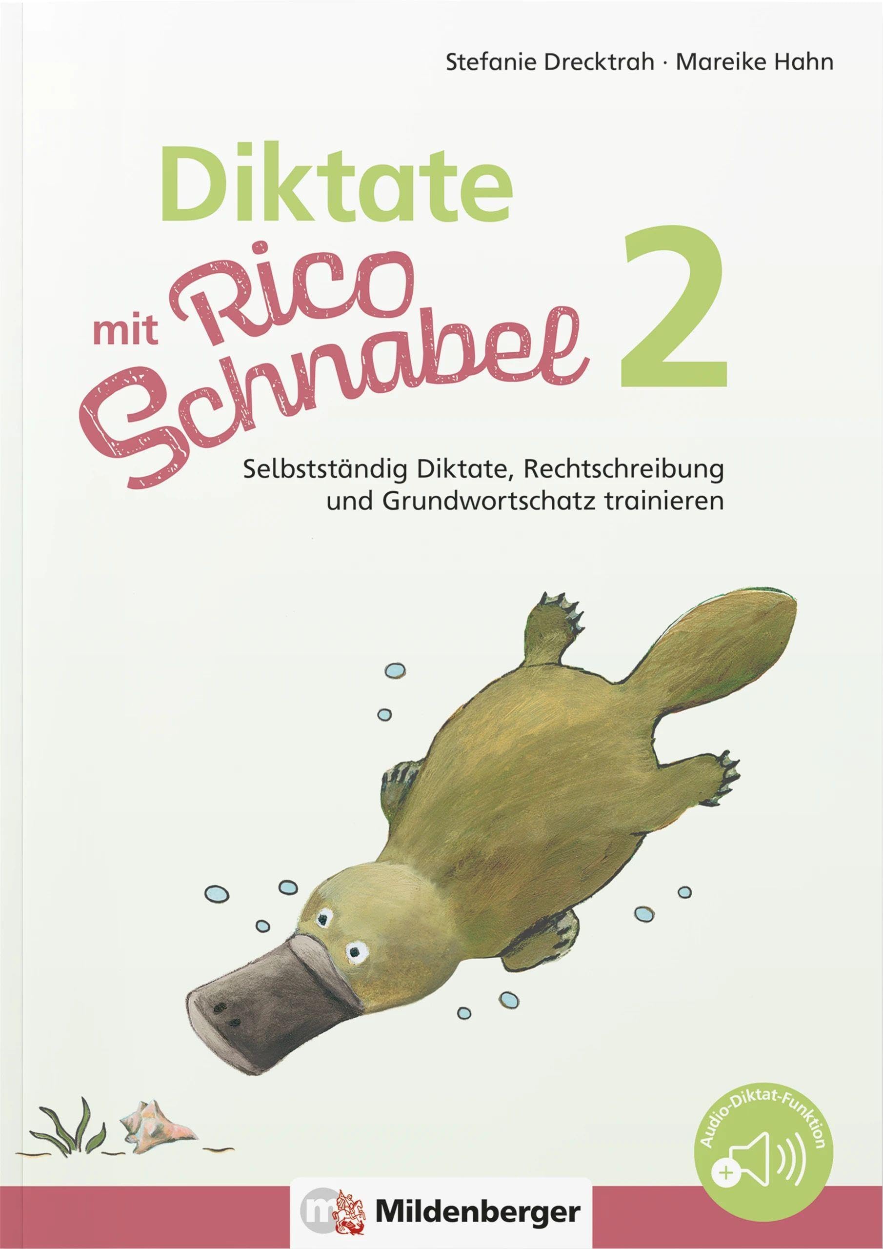 Diktate mit Rico Schnabel, Klasse 2: Selbstständig Diktate, Rechtschreibung und Grundwortschatz trainieren