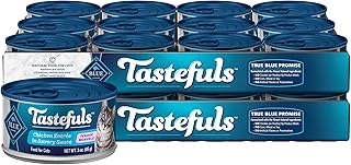 Blue Buffalo Tastefuls Natural Tender Morsels Wet Cat Food, Chicken EntrÃ©e 3-oz cans (Pack of 24)