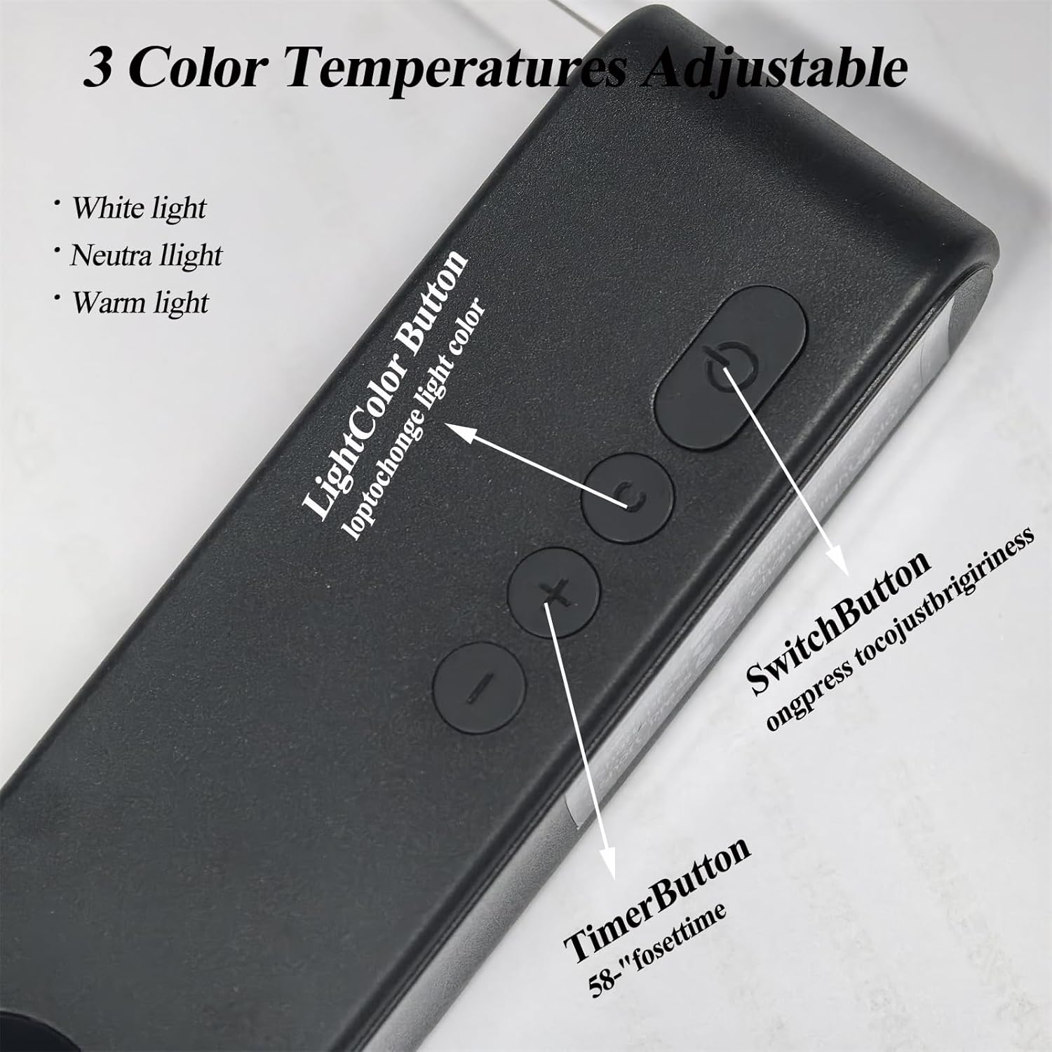 Smart Dimmable Reading Lamp – Adjustable Timer & Eye-Care Desk Light for Study or Bedside, Page Glow Reading Light, Rechargeable Clear LED Flat Reading Lamp with 3 Colors & Timer (Black)