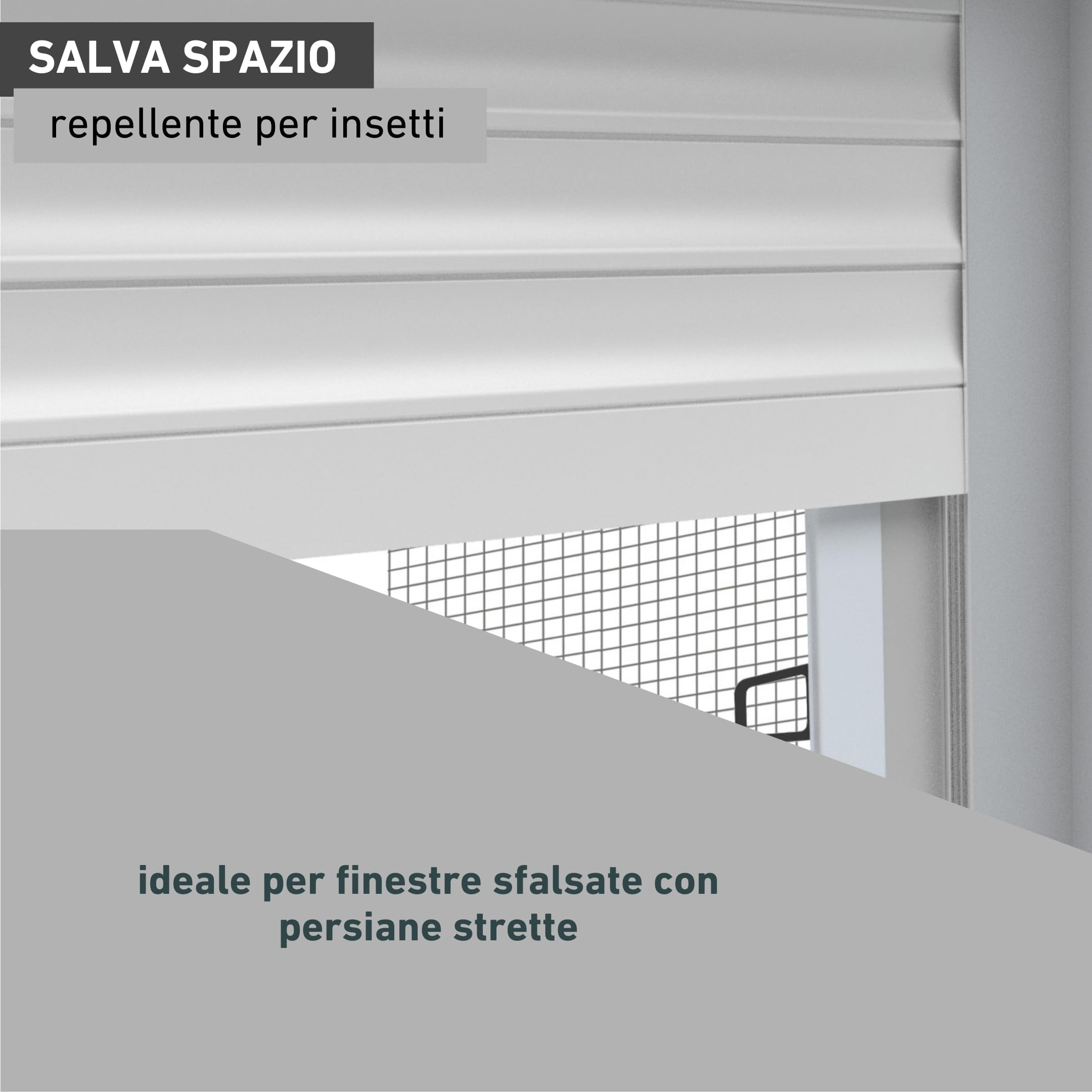 Windhager Zanzariera con Telaio in Alluminio per finestre, 100 x 120 cm, Bianco