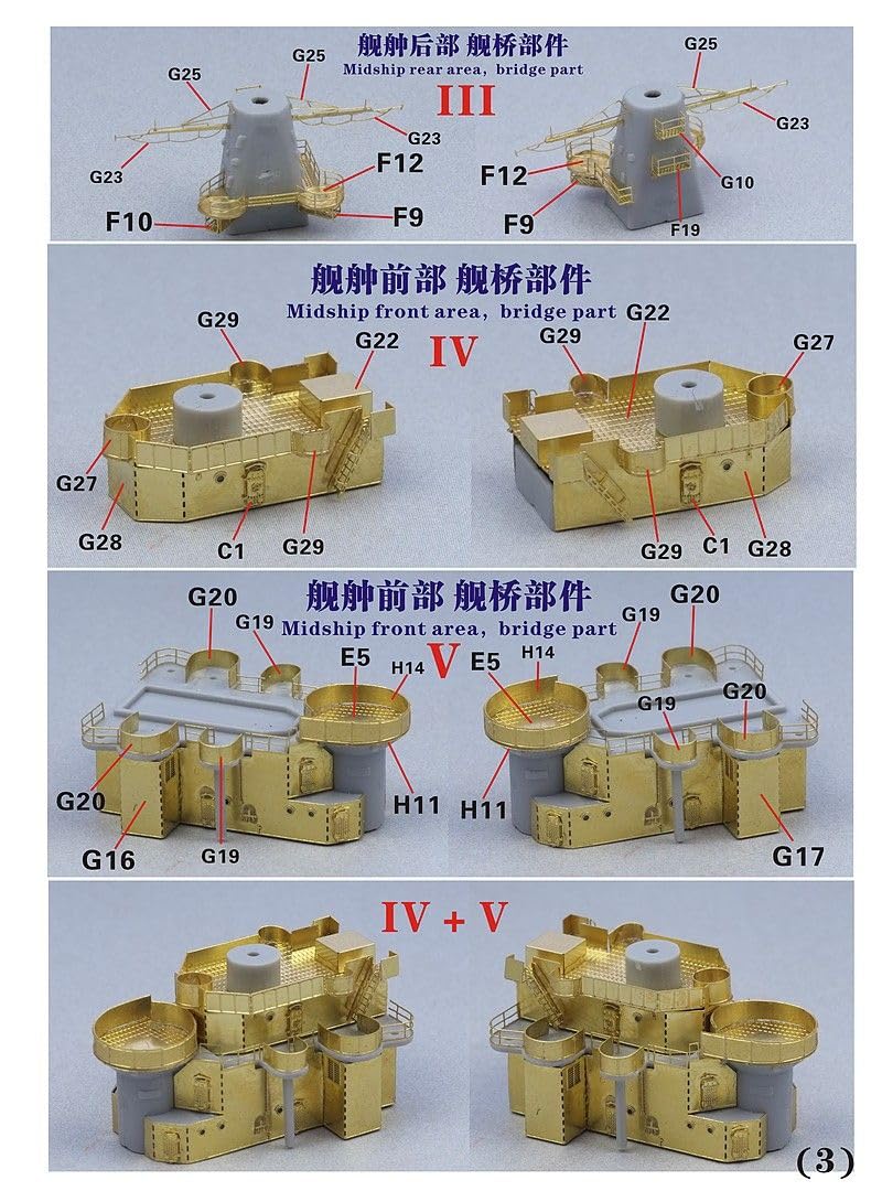 FS700107 1/700 WWII USS California BB-44 1945 Set de actualización para Trumpeter 05784