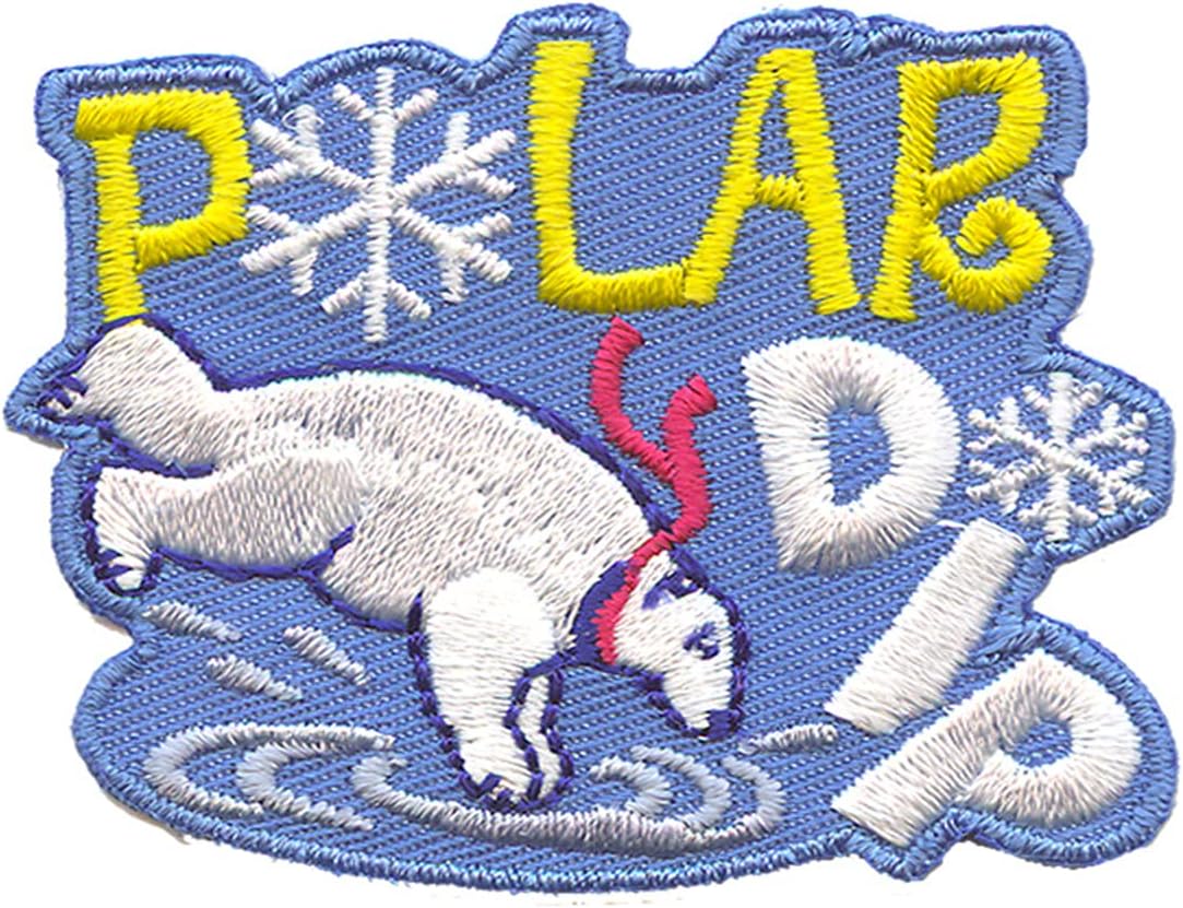 12 Pieces 2" Activity Scouts Applique Fun Patches, Outdoors & Seasons - Polar Bear (Polar Swim 4)