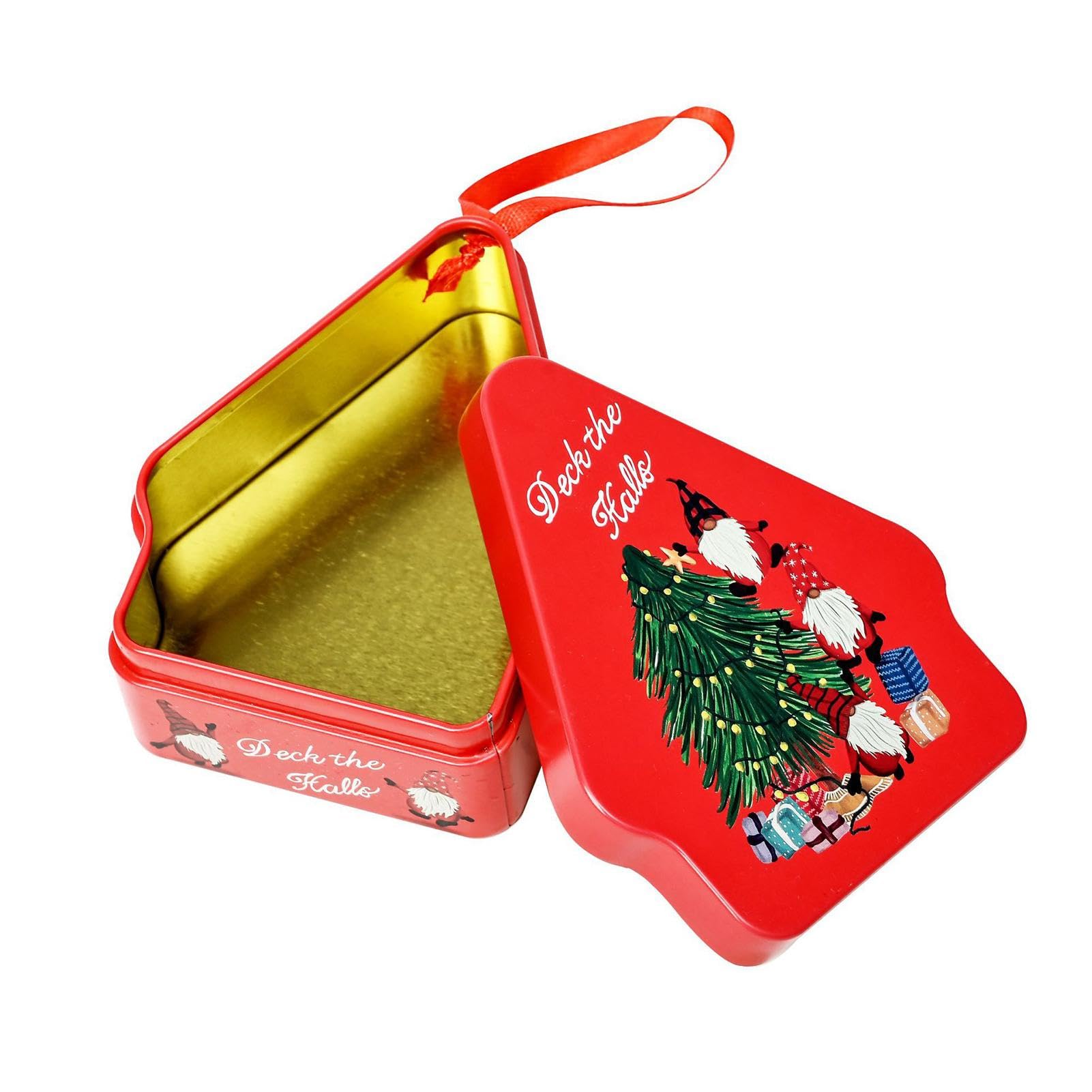 Amazon｜クリスマスクッキー缶、家の形のブリキ容器、ホリデークッキー