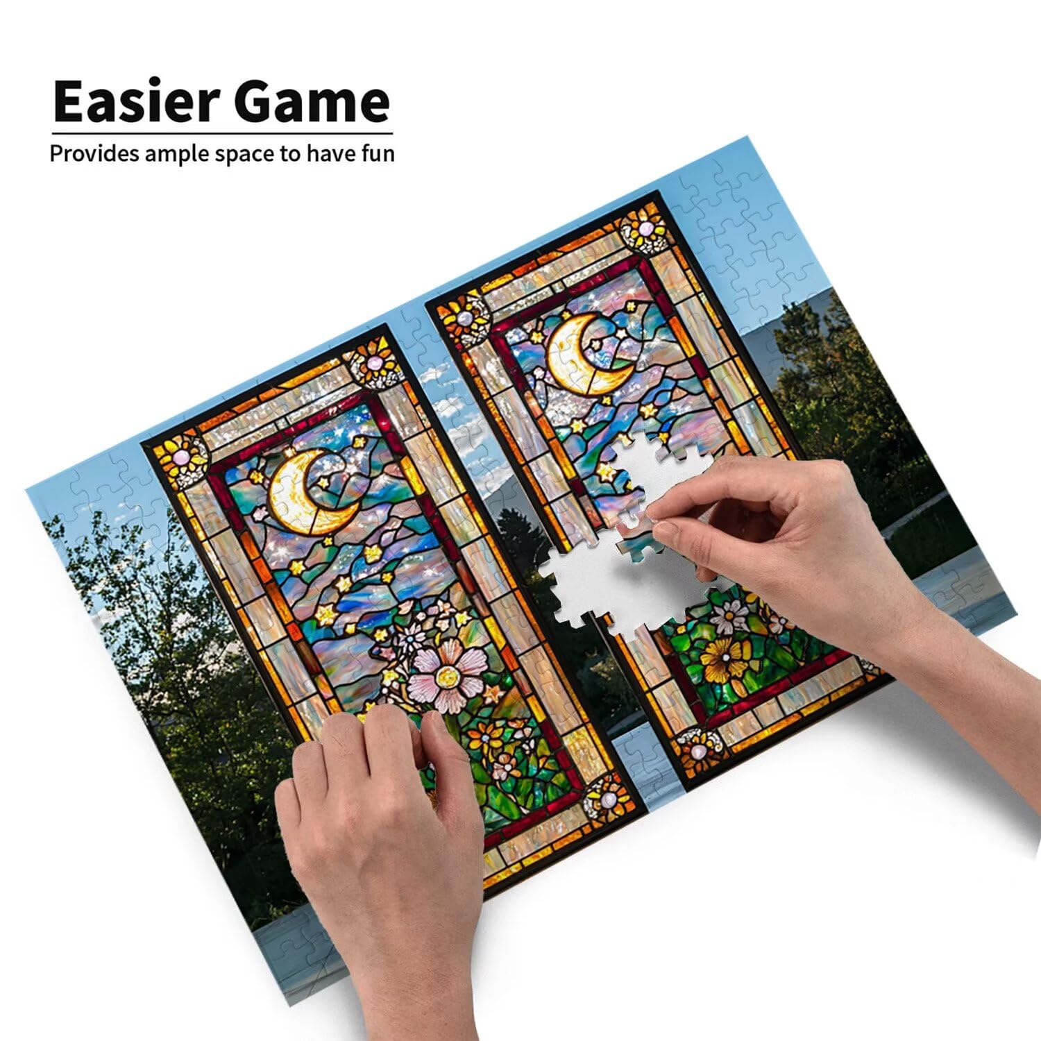 Puzzle dla dorosłych 2000 sztuk gwiaździste niebo księżyc puzzle dla dorosłych gra edukacyjna wyzwanie zabawki 2000 elementów puzzli dla dorosłych dzieci, kolorowe puzzle DIY do wystroju domu 100x70cm