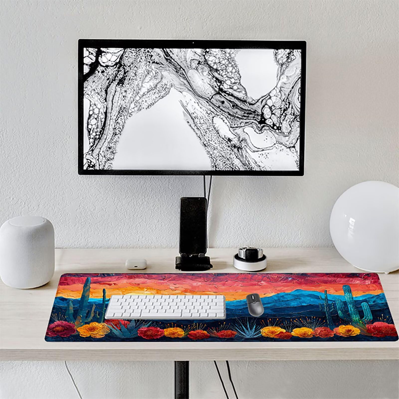 Amanecer Alfombrilla Ratón Gaming XXL 1500x800 mm, Alfombrilla Gaming Rojo Mousepad con Base de Goma Antideslizante, Impermeable Desk Mat para Teclado y Raton, Accesorios Gaming Regalos de Hombre H-U