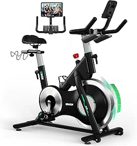[2026 MODELL] Heimtrainer Fahrrad, DMASUN Ergometer Hometrainer Fahrrad mit Verstellbarem Magnetwiderstand, Hantelständer, Schwererem Schwungrad, LCD-Monitor, Höhenverstellbar, Fitnessbike Bis 180KG