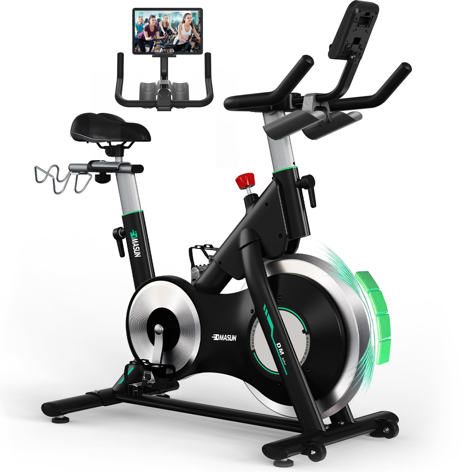 [Aktualisiert] Heimtrainer Fahrrad, DMASUN Ergometer Hometrainer Fahrrad mit Einstellbarem Magnetischem Widerstand, Kardio Training Indoor Cycling Bike Höhenverstellbar, Fitnessbike 160kg Belastbar