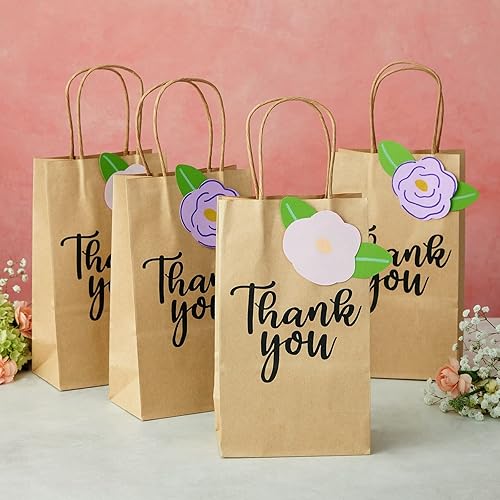 Miniatura 2 de Sparkle and Bash Thank You Party Favor Kraft Bolsas (9 x 5.3 x 3.15 pulgadas, paquete de 100)
