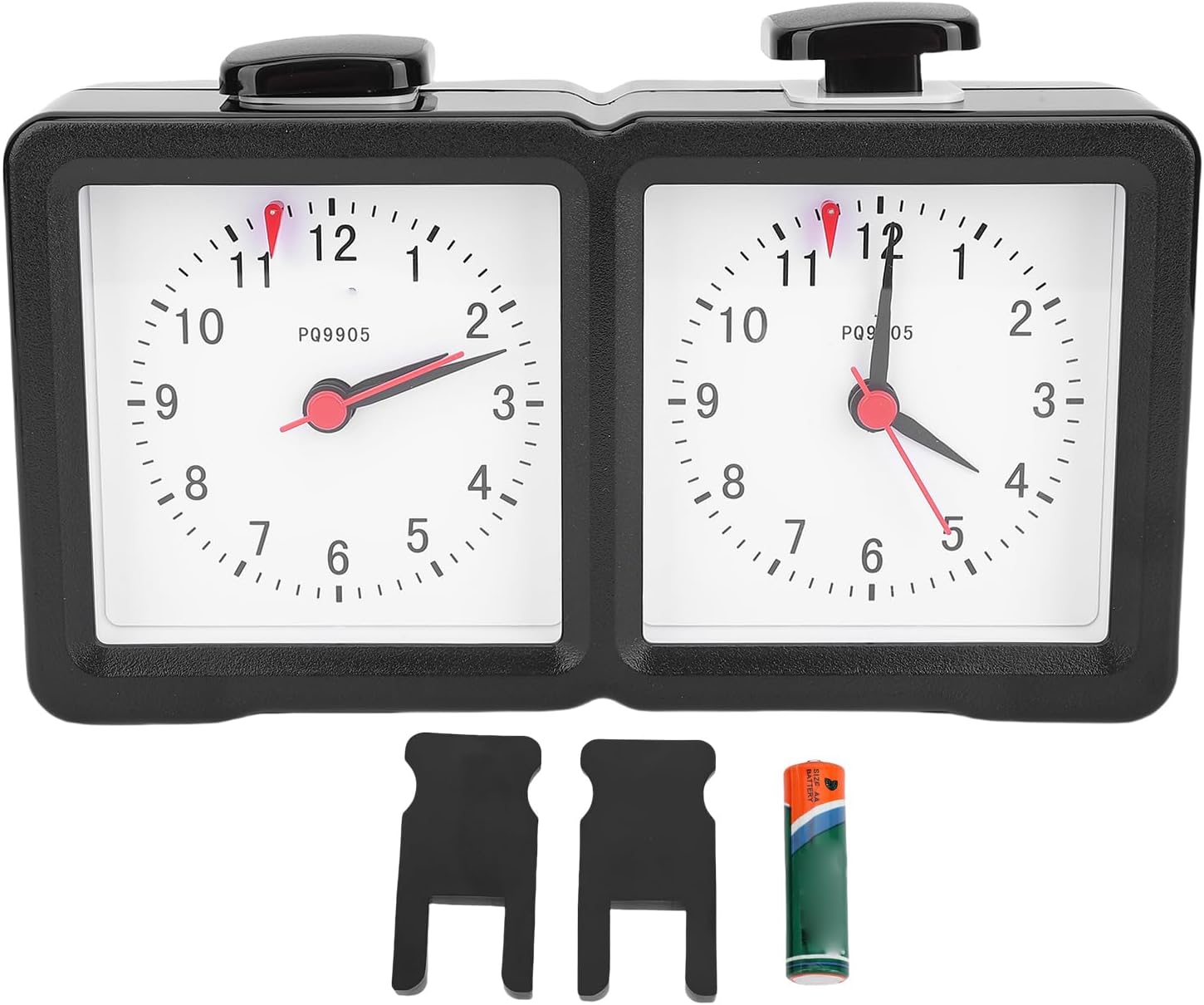 RiToEasysports Chess Clock Timer Mechanical Chess Timer Analog Clock with Tilted Casing for Board Games International Go