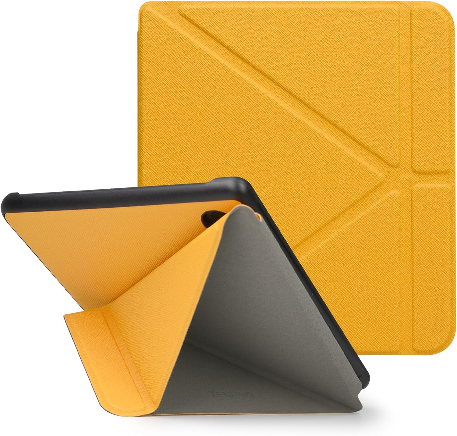Tenano Hülle für Tolino Vision Colour 2024, Kobo Libra Colour (Modell: N428), Origami Cover mit Auto Sleep/Wake - Gelb
