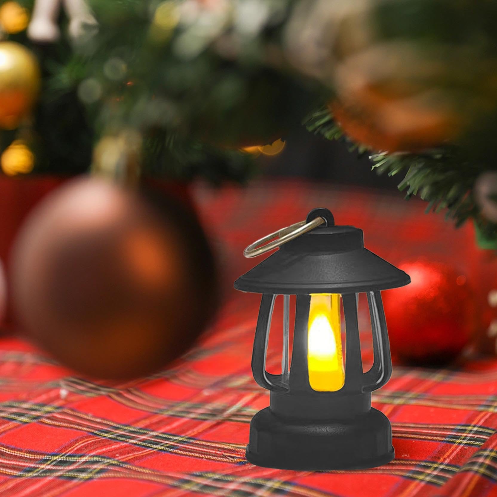 Mini lampiony retro ze świecą LED, 12 szt., wiszące lampy w stylu vintage, huragan, do dekoracji stołu, idealne na urodziny i wesele, przyjęcie, dekoracja stołu