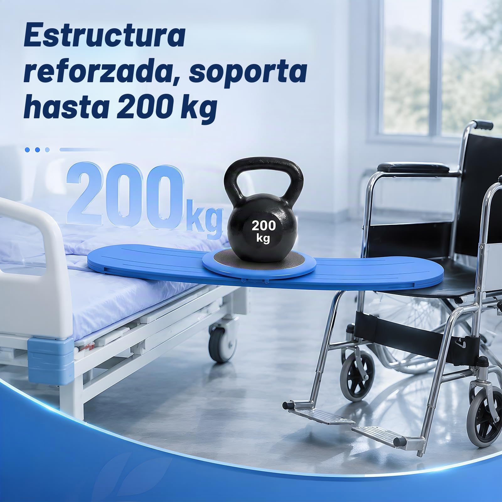 Tabla Transferencia, Tabla Deslizante 90cm para Usuarios Silla Ruedas Transferencias Desde Hacia Cama Bañera y Coche Incluye Disco Giratorio 360° Para Personas Cama Silla Coche Silla Ruedas e Inodoro