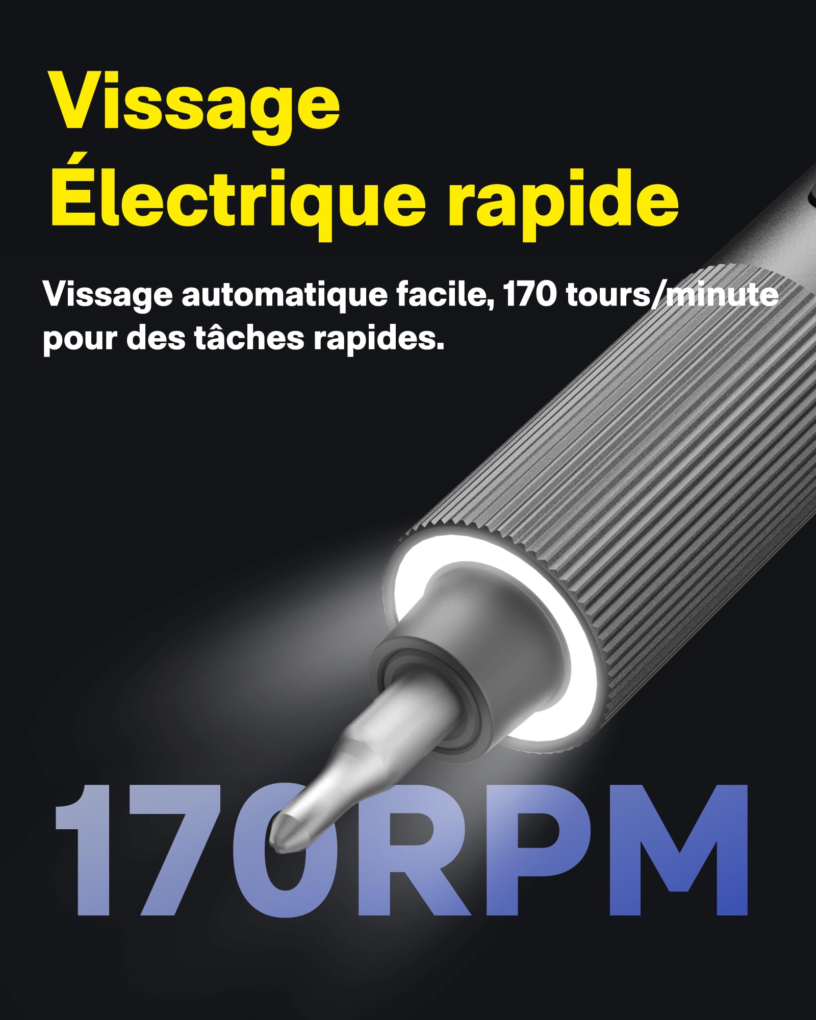 HOTO Kit Tournevis de Précision sans Fil ADV, Mini Tournevis Électrique | Adapté pour lunettes, montres, téléphones et ordinateurs portables