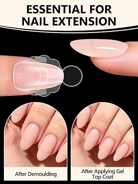 EBANKU 280PCS Sandwich Dual Form, Tip Unghie Finte Traslucido Double Top & Bottom Design Corte Mandorla Nail Form Per Estensione Rapida Delle Unghie Casa o Salone - 5