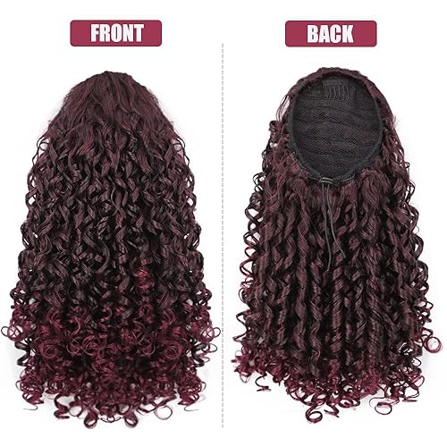 Miniatura 4 de AISI BEAUTY - Cabello Rizado Cola alta de Caballo, cabello Sintético con 2 Clips para Mujer