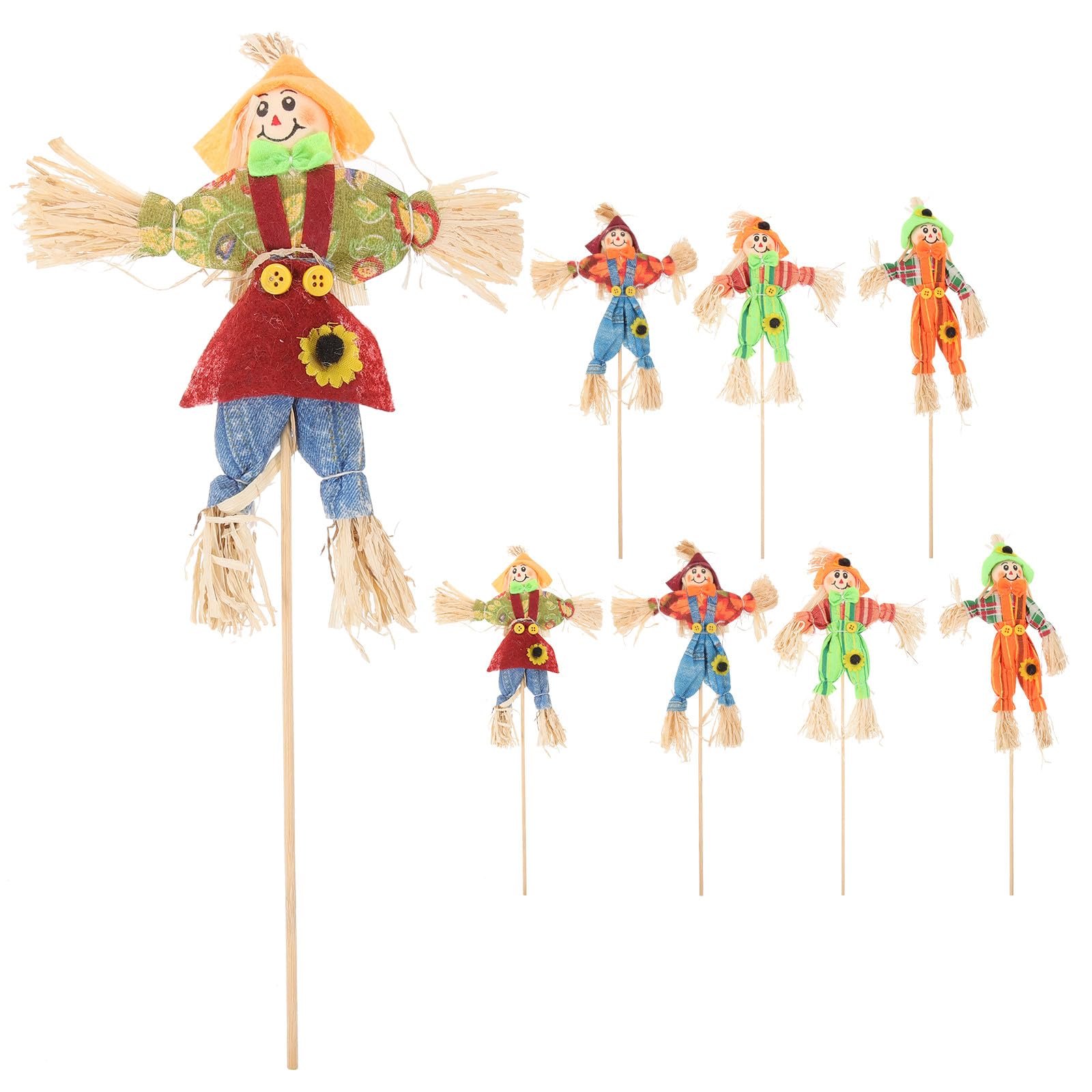Épouvantails d'halloween pour jardin coloré et animé lors des fêtes d'automne