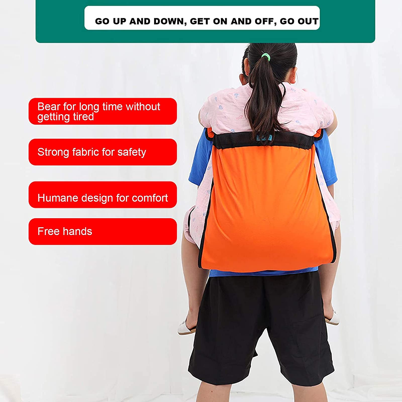 Patientenlift-Schlinge, Tragegurt zum Übertragen von Treppen, Rollstuhllift-Schlinge, Wanderrucksack-Gürtel für ältere Menschen, Haustiere, große Kinder, kleine Größe