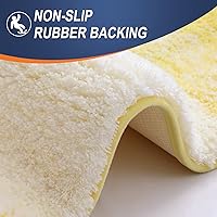 Vista 37 de OLANLY Juego de 2 alfombras de baño de 2 piezas, alfombras de baño de microfibra suave y absorbente y alfombra de inodoro con contorno