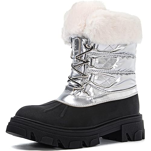 GLOBALWIN Women's Snow Boots Ankle Winter Boots For Women