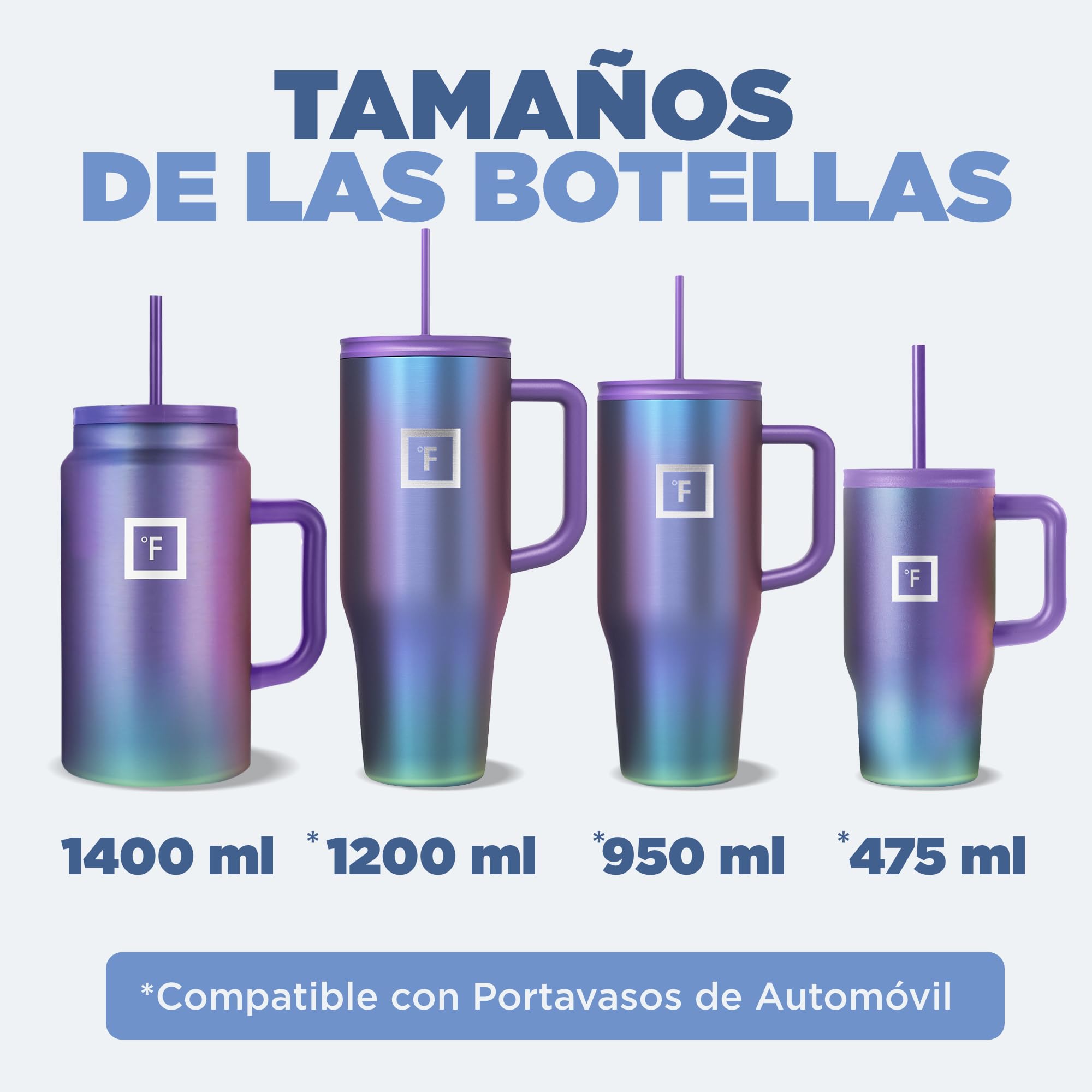 IRON °FLASK Vaso Termico con Pajita y Tapa - 1.2L - Taza Termica de Acero Inoxidable de Doble Pared - 20H Frío / 5H Calor - A Prueba de Fugas y Vacío sin BPA - Termo Cantimplora Agua Fría - Tumbler